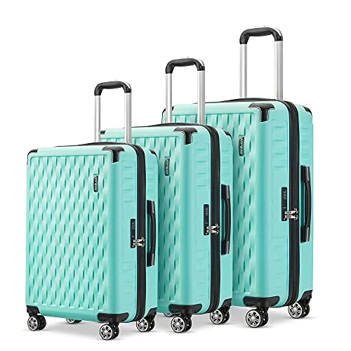 JOYWAY JOYWAY 3 Pcs Luggage Set Hardside Lightweight Spinner Suitcase With TSA Lock (green) 1 JOYWAY JOYWAY 3 Pcs Luggage Set Hardside Lightweight Spinner Suitcase With TSA Lock (green)