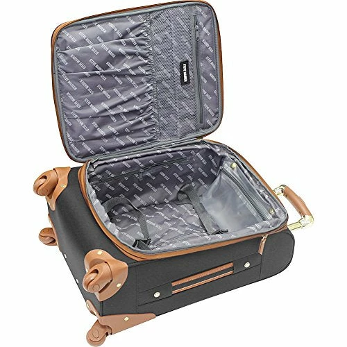 Steve Madden Designer Luggage Collection - Lightweight Softside Expandable Suitcase For Men & Women - Durable 20 Inch Carry On Bag With 4-Rolling Spinner Wheels (20in, Global Black) 4 Steve Madden Designer Luggage Collection - Lightweight Softside Expandable Suitcase For Men & Women - Durable 20 Inch Carry On Bag With 4-Rolling Spinner Wheels (20in, Global Black) - Image 4