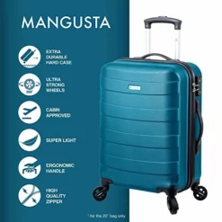 Regent Square Travel - 3 Piece Luggage Sets With Build-In TSA Lock And Spinner Goodyear Wheels – Mangusta, Hard Case (Petrol Blue) -TRAVELPRO Sales 51U7unBivKL