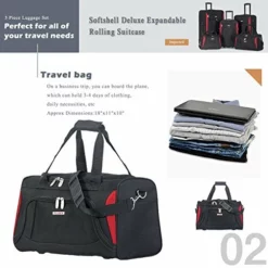 Flieks 5 Piece Luggage Set Deluxe Expandable Rolling Suitcase (black&red) -TRAVELPRO Sales 51X3 Ijg4PL 713b6d0c ebbf 4ccc be3c bff6f09fd01a