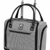 LONDON FOG Cambridge II 15-Inch 8 Wheel Under Seat Bag, Black White Houndstooth