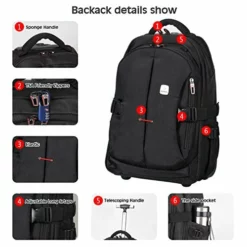 19” Rolling Carry-On Luggage Travel Duffel Bag For Men，Tsa Checkpoint Friendly Wheeled Backpack, -TRAVELPRO Sales 51YogjuD4TL