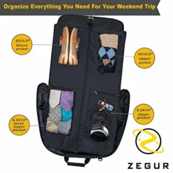 ZEGUR Suit Carry On Garment Bag For Travel & Business Trips With Shoulder Strap (Black) -TRAVELPRO Sales 51Yr37QgwaL 89adfd83 d853 4eef 8d29 e8a94d7ddec0
