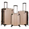Rockland London Hardside Spinner Wheel Luggage, Champagne, 3-Piece Set (20/24/28)
