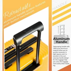 Coolife Luggage 3 Piece Sets PC+ABS Spinner Suitcase Carry On Fashion (Dark Green, One_Size) -TRAVELPRO Sales 51 jGicfywL