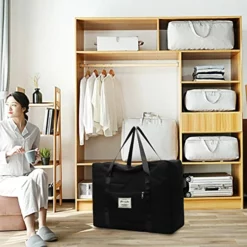 MIANHT Foldable Travel Duffel Bag - Sports Tote Gym Bag, Shoulder Week-Ender Overnight Bag For Women And Girls, Tote Carry On Luggage