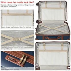 NZBZ Vintage Luggage Sets With Spinner Wheels Carry On Suitcase Tsa Lock Luggage 3 Pieces (Navy Blue, 14inch & 20inch & 28inch) -TRAVELPRO Sales 51bI7s9ELVS
