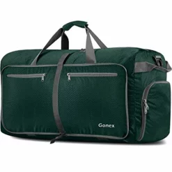 Gonex 150L Travel Duffel Bag Foldable Extra Large Duffle Bag XL Heavy Duty For Men Women For Luggage Shopping Blackish Green
