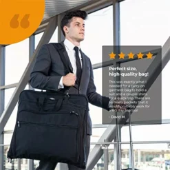 Prottoni 44-Inch Suit Carrier For Travel - Garment Suitcase With Toiletry Bag (Black + Clear Toiletry Bag, 44") -TRAVELPRO Sales 51co1B8nYUL