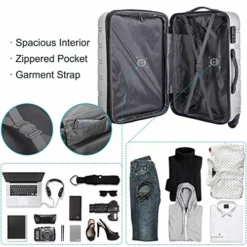 Merax 3 Pcs Luggage Set Expandable Hardside Lightweight Spinner Suitcase With TSA Lock [Upgraded Version] (Purple) -TRAVELPRO Sales 51dYuQX8d2L