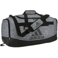 Adidas Defender 4 Medium Duffel Bag, Jersey Onix Grey/Black, One Size