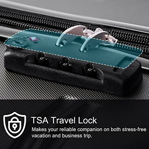 Merax Expandable Luggage Sets With TSA Locks, 3 Piece Lightweight Spinner Suitcase Set (Black2020) 3 Merax Expandable Luggage Sets With TSA Locks, 3 Piece Lightweight Spinner Suitcase Set (Black2020) - Image 3