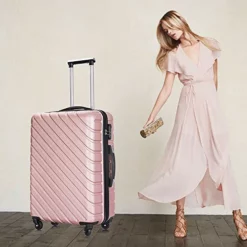 Apelila 4 Piece Luggage Sets,Travel Suitcase Spinner Hardshell Lightweight W/Free Suitcase Cover& Hanger (Rose Gold 4 Piece) -TRAVELPRO Sales 51fRQu8pYNL 285d8aec f57b 425e af87 e387d77cefaa