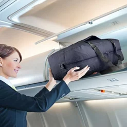 Wandf Foldable Travel Duffel Bag Luggage Sports Gym Water Resistant Nylon (D-Dark Blue With Strap) -TRAVELPRO Sales 51fjpxw0A3L