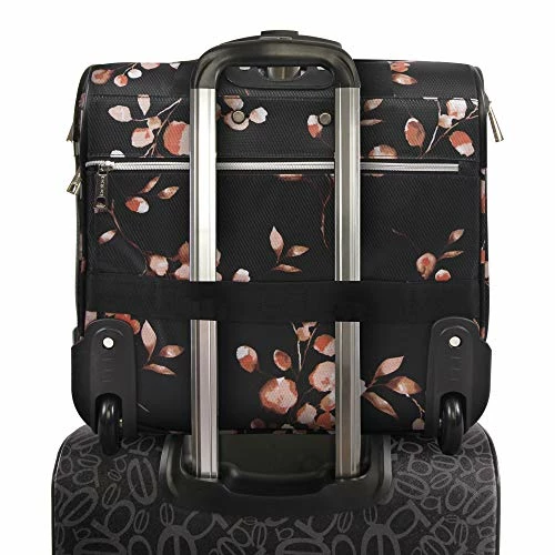BEBE Women's Valentina-Wheeled Under The Seat Carry-on Bag, Floral Branch, One Size 2 BEBE Women's Valentina-Wheeled Under The Seat Carry-on Bag, Floral Branch, One Size - Image 2