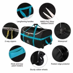 REDCAMP 85L Foldable Duffle Bag With Wheels 26", 1680D Oxford Collapsible Large Duffel Bag With Rollers For Camping Travel Gear, Black -TRAVELPRO Sales 51gM8M2I0jL