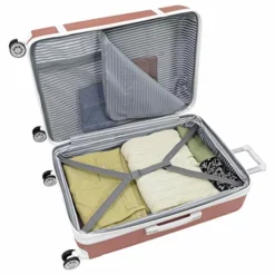 LONDON FOG Vintage Hardside Expandable Spinner Luggage, Rose Gold, Checked-Medium 24-Inch -TRAVELPRO Sales 51gUvRcvDmL