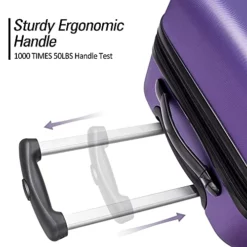 Expandable 3 Piece Luggage Sets Hardside Durable Suitcase With Spinner Wheels TSA Lock, 3 Pcs Carry On Case Travel Home Outdoor School Lightweight Trolley Case ( 20" 24" 28" Purple) -TRAVELPRO Sales 51ga6T aqsS