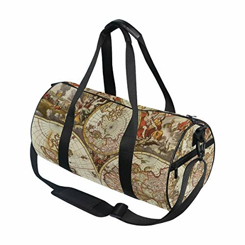 OuLian Duffel Bag Vintage Map Wallpapers - Cave Women Garment Gym Tote Bag Best Sports Bag For Boys 5 OuLian Duffel Bag Vintage Map Wallpapers - Cave Women Garment Gym Tote Bag Best Sports Bag For Boys - Image 5