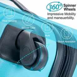 Merax Expandable Luggage Sets With TSA Locks, 3 Piece Lightweight Spinner Suitcase Set (Sky Blue) -TRAVELPRO Sales 51glRa8iF L