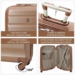 Large Capacity Maximum Allowance 22x14x9 Airline Approved By Delta United Southwest & More Carry On Luggage Bag | Rolling Travel Suitcase | Lightweight Small Hard Shell Trolley | 19.3x14x9in Body Size -TRAVELPRO Sales 51h09oBsEiL