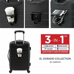 Wrangler Smart Luggage Set With Cup Holder And USB Port, Black, 20-Inch Carry-On 15 Wrangler Smart Luggage Set With Cup Holder And USB Port, Black, 20-Inch Carry-On -TRAVELPRO Sales 51h1anO2xbL
