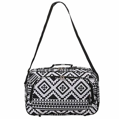 16 Inch Carry On Hand Luggage Flight Duffle Bag, 2nd Bag Or Underseat, 19L (Black Aztec) 2 16 Inch Carry On Hand Luggage Flight Duffle Bag, 2nd Bag Or Underseat, 19L (Black Aztec) - Image 2