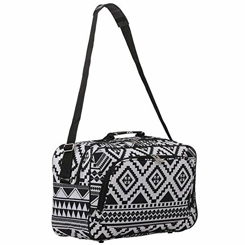 16 Inch Carry On Hand Luggage Flight Duffle Bag, 2nd Bag Or Underseat, 19L (Black Aztec) 3 16 Inch Carry On Hand Luggage Flight Duffle Bag, 2nd Bag Or Underseat, 19L (Black Aztec) - Image 3