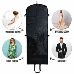 Trifold 66 Inch Women Travel Garment Bag With 7 Pockets | Extra Long Wedding Dress, Formal, Evening, Ball Gown | Hanging, Breathable, Foldable | Full Length Traveling Carry On For Clothes -TRAVELPRO Sales 51kIzol743L
