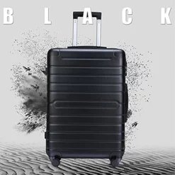 3 Piece Set Luggage Spinner Hardshell Lightweight Durable Suitcase TSA Lock, Women Men Teens Home Outdoor School Travel Carry On Luggage Sets, 20/24/28 Inch Black -TRAVELPRO Sales 51kQAdJLZaS