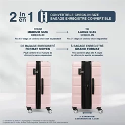 Travelpro Runway 2 Piece Luggage Set, Carry-on & Convertible Medium To Large 28-Inch Check-in Hardside Expandable Luggage, 8 Spinner Wheels, TSA Lock, Hardshell Suitcase, Powder Pink -TRAVELPRO Sales 51kdPpRtIOL
