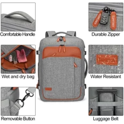 Carry On Backpack, Extra Large 40L Flight Approved Travel Backpack For Men & Women,Expandable Large Suitcase Backpacks With 4 Packing Cubes,Water Resistant Luggage Daypack Business Weekender Bag,Grey 9 Carry On Backpack, Extra Large 40L Flight Approved Travel Backpack For Men & Women,Expandable Large Suitcase Backpacks With 4 Packing Cubes,Water Resistant Luggage Daypack Business Weekender Bag,Grey -TRAVELPRO Sales 51m5cVGlUlL