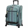 Steve Madden Designer 20 Inch Luggage Collection - Lightweight Softside Expandable Suitcase For Men & Women - Durable Carry On Bag With 4-Rolling Spinner Wheels (Legends Turquoise)