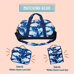 Wildkin Kids Overnighter Duffel Bags For Boys & Girls, Measures 18 X 9 X 9 Inches Duffel Bag For Kids, Carry-On Size & Ideal For School Practice Or Overnight Travel, BPA-free (Sharks) 12 Wildkin Kids Overnighter Duffel Bags For Boys & Girls, Measures 18 X 9 X 9 Inches Duffel Bag For Kids, Carry-On Size & Ideal For School Practice Or Overnight Travel, BPA-free (Sharks) -TRAVELPRO Sales 51mfBpWU2wL