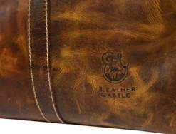 Leather Castle Genuine Vintage Men’s Duffel Sports Gym, Travel, Carry-on Luggage Bag, Light Brown -TRAVELPRO Sales 51mrDQWWkqL