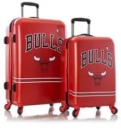 Heys America National Basketball Association Officially Licensed Wheeled Luggage (Chicago Bulls, 2PC Set (21/26-Inch))