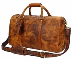 Leather Duffel Bags For Men Women - Airplane Underseat Carry On Luggage By Rustic Town