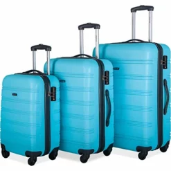 Merax Expandable Luggage Sets With TSA Locks, 3 Piece Lightweight Spinner Suitcase Set (Sky Blue) -TRAVELPRO Sales 51pNf8qw8xL