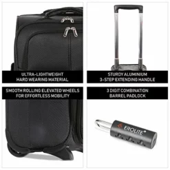 Large Capacity Maximum Allowance 22x14x9 All Parts Carry On Luggage Bag | Rolling Travel Suitcase Lightweight Small Soft Trolley For Women | Approved By Delta, United, Southwest & Many More -TRAVELPRO Sales 51pO 1hNG5L