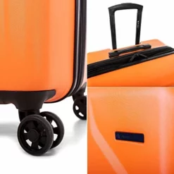 Bugatti Swiss Mobility - LGA Collection - 3 Piece Luggage Set, Lightweight And Resistant Hardside Equipped With Double 360 Degree Spinner Wheels - Made Of ABS Material - Orange -TRAVELPRO Sales 51pO1OIiWIL