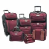 Travel Select Amsterdam Expandable Rolling Upright Luggage, Burgundy, 8-Piece Set