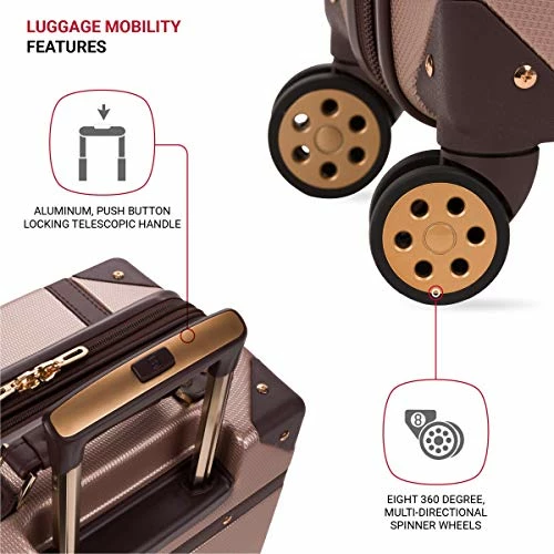 SwissGear 7739 Trunk, Hardside Spinner Luggage (Blush, Carry-On 19-Inch) 9 SwissGear 7739 Trunk, Hardside Spinner Luggage (Blush, Carry-On 19-Inch) - Image 9