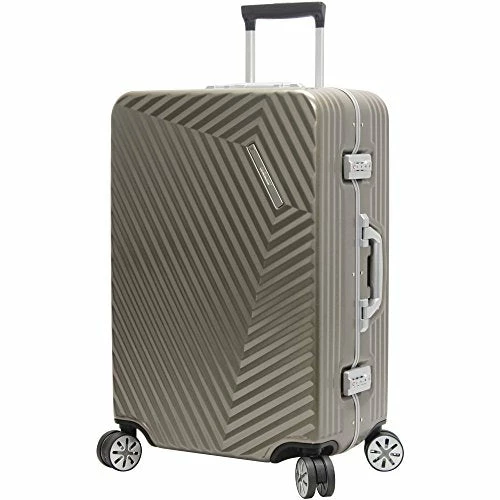 Andiamo Elegante Suitcase With Built-in TSA Lock - Zipperless 24 Inch Hardside Checked Bag- Lightweight (ABS+PC) Luggage With 8-Rolling Spinner Wheels (Gold) 1 Andiamo Elegante Suitcase With Built-in TSA Lock - Zipperless 24 Inch Hardside Checked Bag- Lightweight (ABS+PC) Luggage With 8-Rolling Spinner Wheels (Gold)