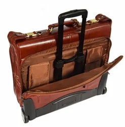 Real Leather Suit Garment Dress Carrier Travel Weekend Bag On Wheels A1236 Cognac -TRAVELPRO Sales 51r2GJiZVHL