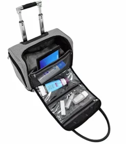LONDON FOG Cambridge II 15-Inch 8 Wheel Under Seat Bag, Black White Houndstooth -TRAVELPRO Sales 51r7rxi0CkL