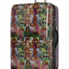 Betsey Johnson 30 Inch Checked Luggage Collection - Expandable Scratch Resistant (ABS + PC) Hardside Suitcase - Designer Lightweight Bag With 8-Rolling Spinner Wheels (Girls Print)