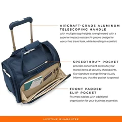 Briggs & Riley 2-Wheel Cabin Bag, Navy 26 Briggs & Riley 2-Wheel Cabin Bag, Navy -TRAVELPRO Sales 51sWunNkPVL