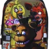 Five Nights At Freddys 3D Molded Freddy Foxy And Chica 16 Backpack