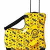 AO WEI LA OW Cute Unisex Kids Ride On Suitcase Travel Trolley Case Spinner Carry On Luggage With Wheels Suggest Fits To Kids Aged 3-6 Years Old(Yellow/01, 20 Inch)