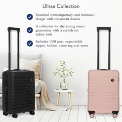 Bric's B|Y Ulisse Spinner Suitcase - 21 Inch Carry-On Luggage - Hard Exterior And TSA-Approved Lock - Pearl Pink -TRAVELPRO Sales 51tB4aTPXNL